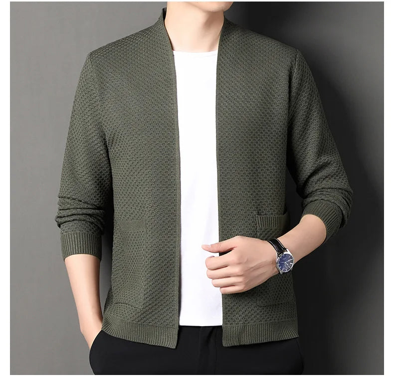 James™ - Cozy Honeycomb Knit Cardigan