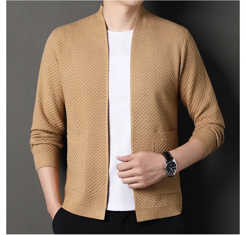 James™ - Cozy Honeycomb Knit Cardigan