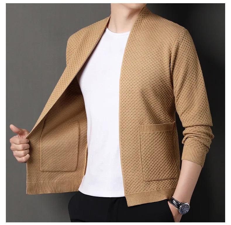 James™ - Cozy Honeycomb Knit Cardigan