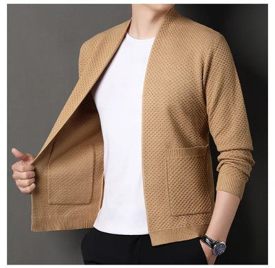 James™ - Cozy Honeycomb Knit Cardigan