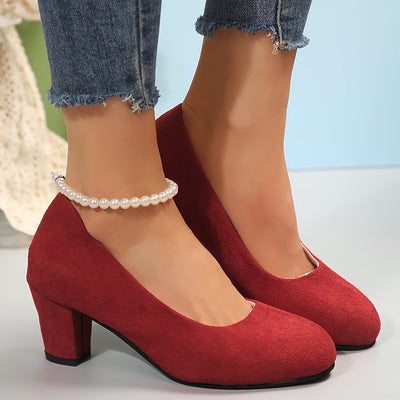 Lauren™ – Wide Toe Pumps with Stable Heel