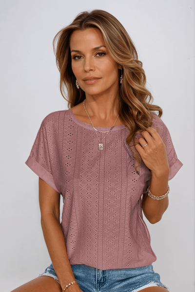 Liamo | Ocean Breeze Eyelet Blouse