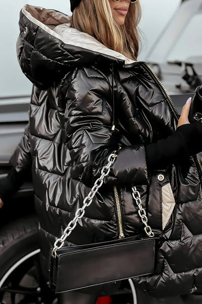 Sophia - Elegant winter coat with hood and padding