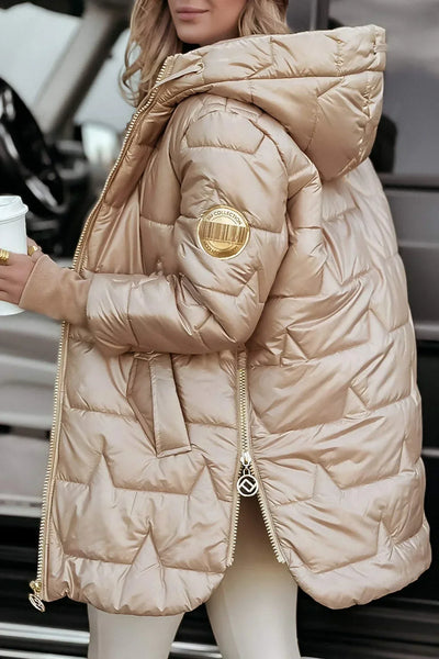 Sophia - Elegant winter coat with hood and padding