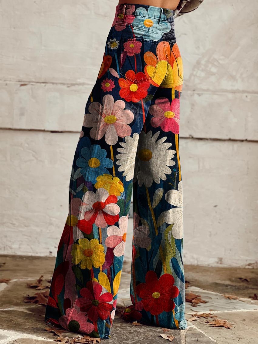 Harper™ - Stylish Floral Print Wide Leg Pants for Ultimate Comfort