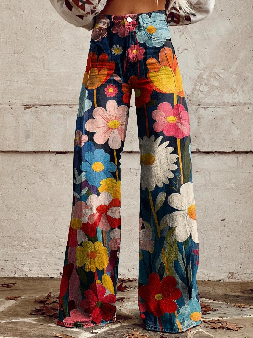 Harper™ - Stylish Floral Print Wide Leg Pants for Ultimate Comfort