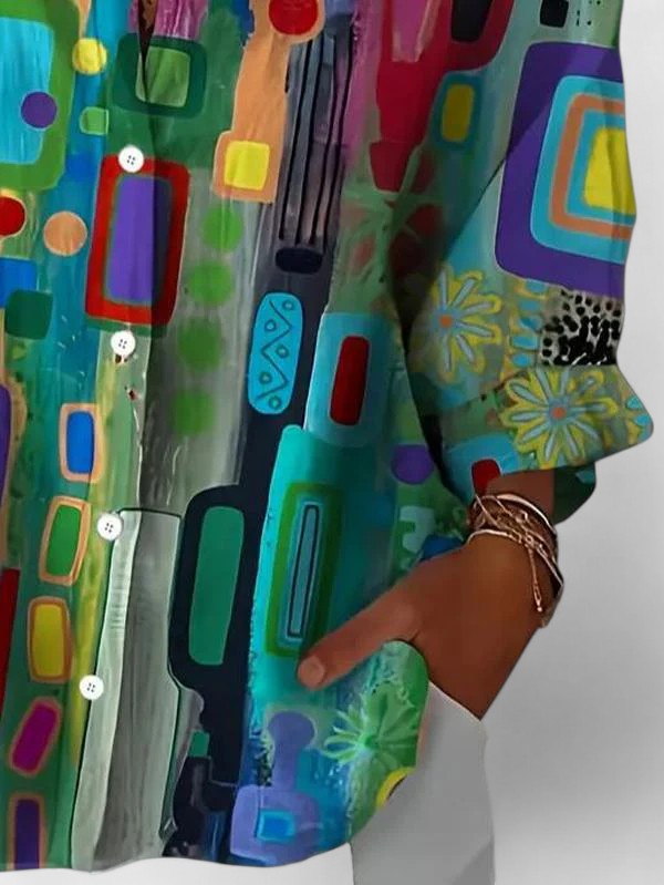 Rose™ | Chic Geometric Pattern Top