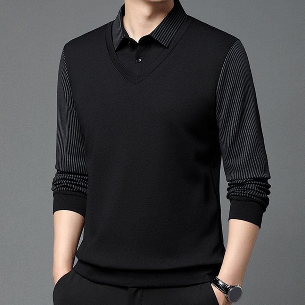 Julian™ - Stylish Striped Collar Two-Piece Shirt Set