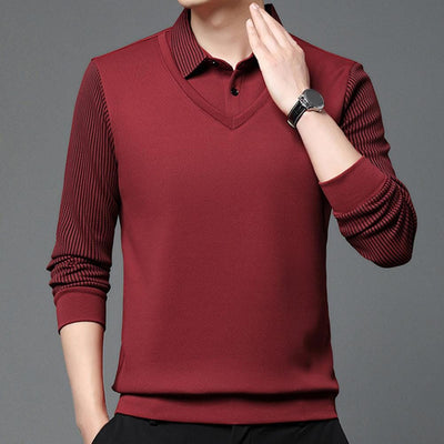 Julian™ - Stylish Striped Collar Two-Piece Shirt Set